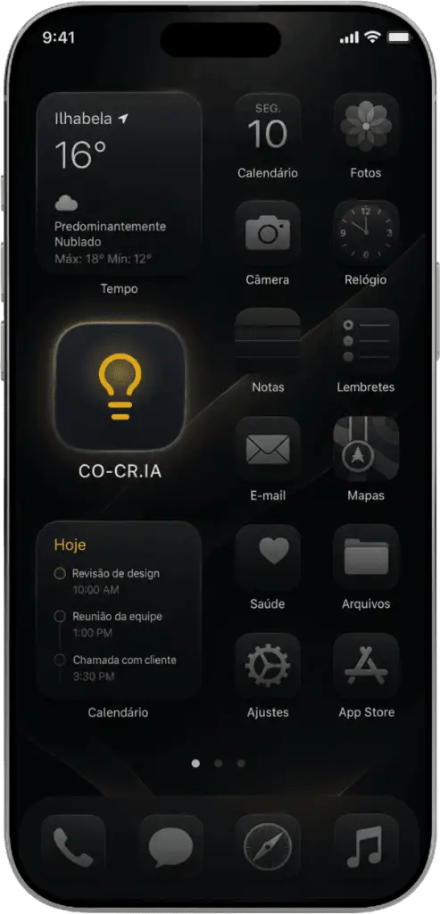 Mockup de amostra da Cocria